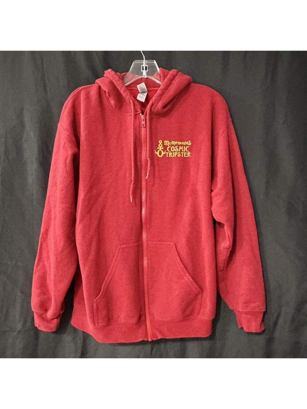 McMenamins Cosmic Tripster Red Zip Hoodie Medium